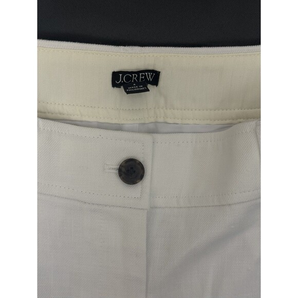 J.CREW Remi Short 4 Stretch Linen Blend White Lightweight High Rise *** SOLD - Picture 4 of 6